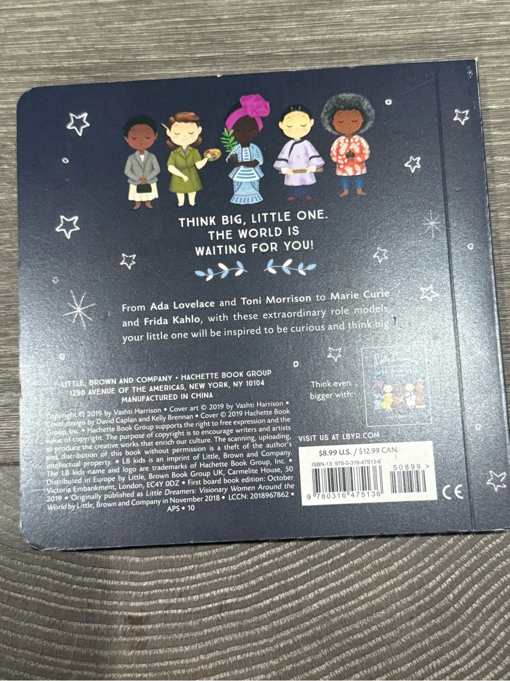 Think Big, Little One Board Book by Vashti Harrison